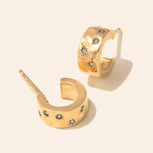 USA Crystal Baby Hoop Earrings