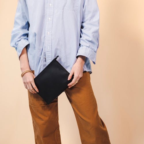 Odette Full Leather Clutch