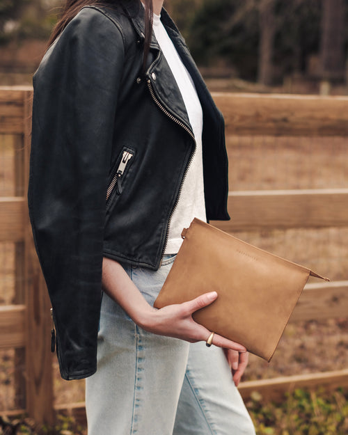 Odette Full Leather Clutch
